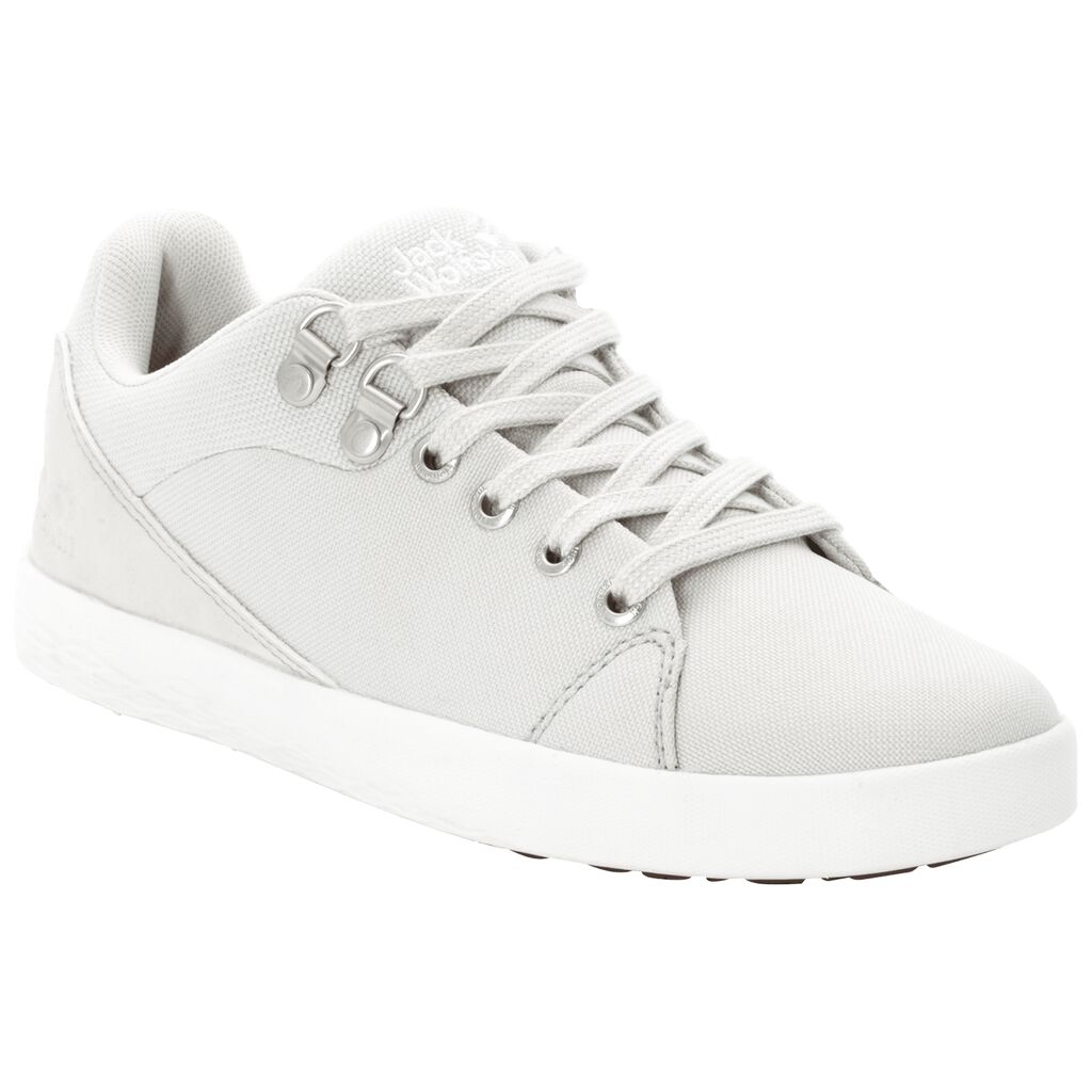 Jack Wolfskin AUCKLAND RIDE LOW Chaussures Femme Gris Clair/Blanche - APTWKVE-56